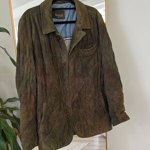 Men's Quilted Jacket - Olive Green